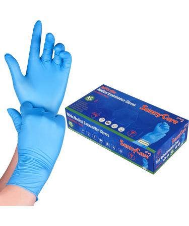 SunnyCare 8204 Blue Nitrile Medical Exam Gloves - X-Large (100/Box) | Powder Free, Chemo-Rated, Non Vinyl Latex - Buy Online on GoSupps.com