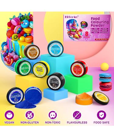 ERCorArt Food Colouring Powder Colours Upgrade Food Colouring Dust High Bright Food Dye Edible Paint for Cake Decorating Icing & Desserts - Pack of 8 x 5 g each - Buy Online on GoSupps.com