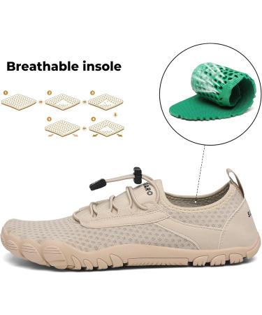 SAGUARO Unisex Adult Bathing Shoes - Breathable Thick Sole (Size 36-46 40 EU Khaki) | Perfect for Beach & Pool | International Shipping - Buy Online on GoSupps.com