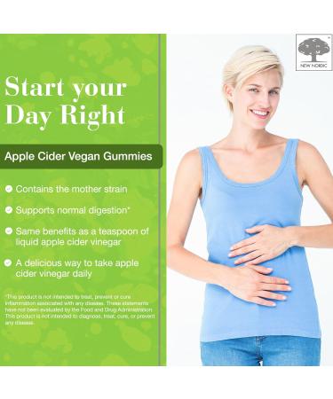 NEW NORDIC Apple Cider Vinegar Gummies 400 mg - Sugar Free - 60 Gummy - Buy Online on GoSupps.com