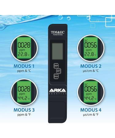Arka Myaqua Set - PH & TDS/EC Measuring Device for Aquariums Pools Ponds & Drinking Water | Accurate Water Quality Testing - Buy Online on GoSupps.com