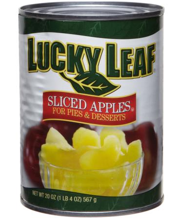 Lucky Leaf Sliced Apple for Pies & Desserts (in Water), 20-Ounce Cans (Pack of 6)
