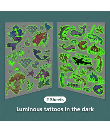 Under the Sea Themed Kids Temporary Tattoos - 80 Styles for Ocean Birthday Party Decorations - Buy Online on GoSupps.com