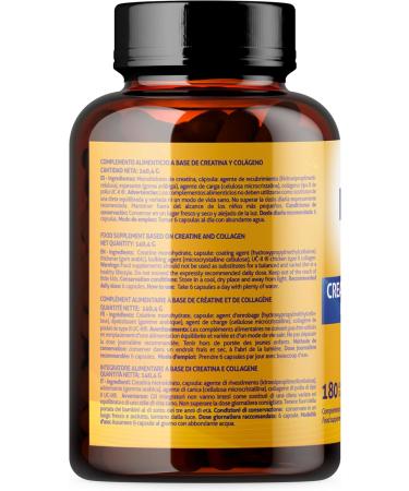 Kinoko Life Creatine Monohydrate 3000mg with UC-II Collagen 180 Capsules Pure Micronized Creatine Monohydrate Creatine Capsules for Joints and Bodybuilding Pre Workout Preworkout - Buy Online on GoSupps.com