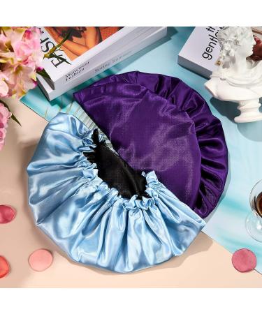 Geyoga Silk Satin Bonnet Sleep Cap - Extra Large Double-Layer Reversible Hair Cap for Women with Natural Curly Hair - Buy Online on GoSupps.com