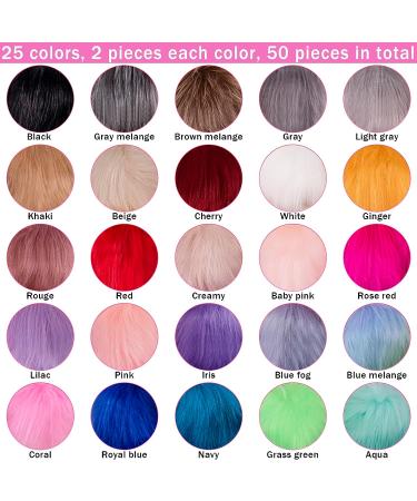 SIQUK 50 Pieces Faux Fur Pom Pom Balls - Bright 25 Colors - Hats, Beanies, Shoes, Scarves, Gloves, Bags Accessories - Buy Online on GoSupps.com