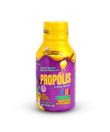 Kids Cough Syrup with Propolis & Pure Tropical Honey Natural Immune Support and Throat Soothing Remedy | Bee Propolis & Honey Immune Booster for Children