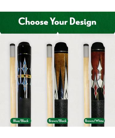 ISZY Billiards Short Pool Cue Stick - 42 inch Canadian Maple - Blue/Black for Billiard Table Sports - Buy Online on GoSupps.com