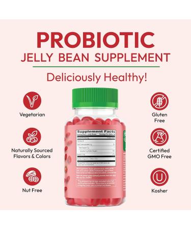 Human Beanz Probiotic Jelly Bean Gummies for Men and Women Probiotic Supplements for Digestive Health Nutritional Vegetarian Supplements 120 Strawberry Blast Jelly Beans Kosher - Buy Online on GoSupps.com