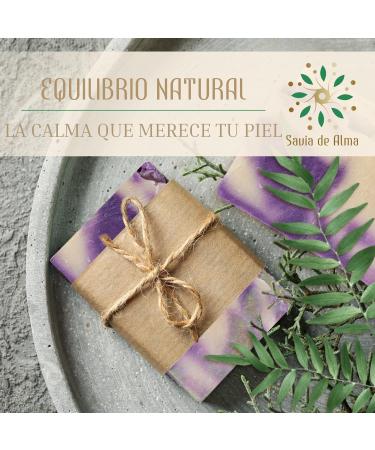  Savia De Alma Handmade Soap with Lavender Oil | Soothing Natural & Vegan | Ideal for Night Routines or Delicate Skin | Made in Spain | 100g - Buy Online on GoSupps.com