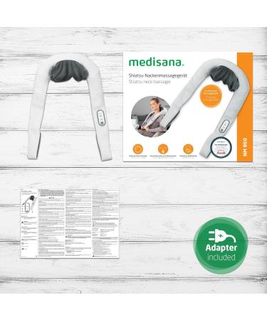 Medisana NM 860 Shiatsu Neck Massage Device - Heated Washable 4 Massage Heads 2 Speed & Rotary Levels for Ultimate Shoulder & Neck Relief - Buy Online on GoSupps.com