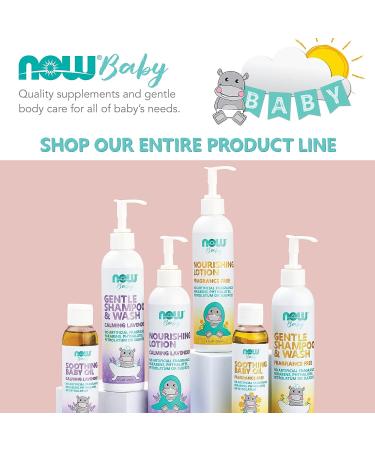 NOW Baby Nourishing Lotion - Calming Lavender | Paraben-Free | 8 Fl Oz - Buy Online on GoSupps.com