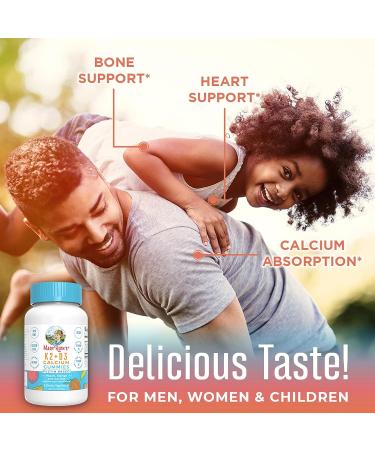 MaryRuth Organics Calcium with Vitamin D3 & K2 - 60 Gummies | Bone Support Supplement | Vegan, Non-GMO, Gluten Free | 2 Month Supply - Buy Online on GoSupps.com
