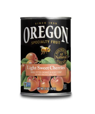 Oregon Fruit Pitted Light Sweet Cherries 15 oz, (Pack of 8)