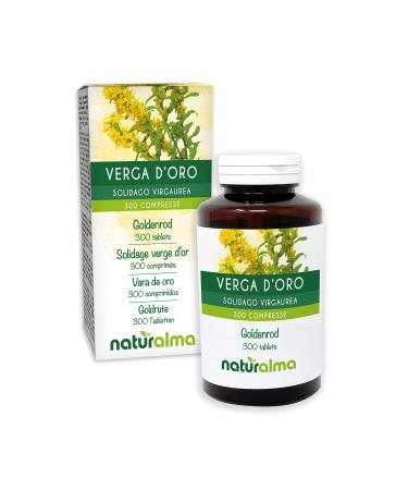 Solidage Goldenrod (Solidago virgaurea) Herb with Flowers Naturalma | 150g | 300 Tablets of 500 mg | Dietary Supplement | Natural and Vegan