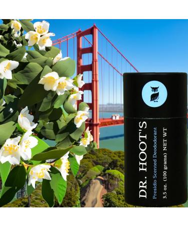 Dr. Hoot s Natural Aluminum-Free Deodorant | Effective Odor & Sweat Protection | Travel Size Sports Stick | Plastic-Free Packaging | Presidio Scent 3.5 oz - Buy Online on GoSupps.com