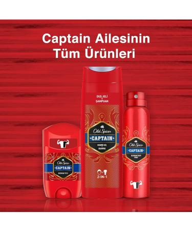 Old Spice Captain Stick Deodorant 50 ml / 1.7 Oz - Pack of 6 - Buy Online on GoSupps.com