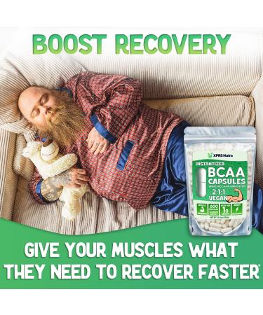 Buy Premium BCAA Amino Acids Capsules - 300 Count (3 Month Supply) | Branched Chain Amino Acids Supplement for Muscle Recovery - Buy Online on GoSupps.com