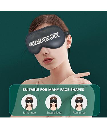 Wake Me for Sex Sleep Eye Masks - Adjustable Silk Blindfolds for Adults | 4 PCS in Black Pink Navy Red - Perfect for Play & Relaxation - Buy Online on GoSupps.com