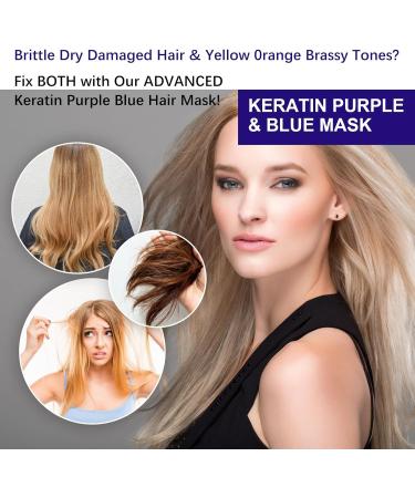 Masque Capillaire Pour Cheveux Secs et Blonds Purple Mask Keratin Haarkur Silber Haar Maske Masque Capillaire Pour Cheveux Blonds Neutralise les Taches Jaunes 100ml hair conditioner - Buy Online on GoSupps.com