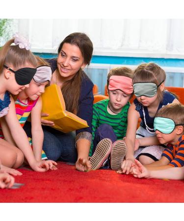 Kids Silk Eye Sleep Masks - Set of 6 | Adjustable Straps, Soft Satin Blindfolds for Boys and Girls | Perfect for Travel, Relaxation | Great Gift Idea - Buy Online on GoSupps.com