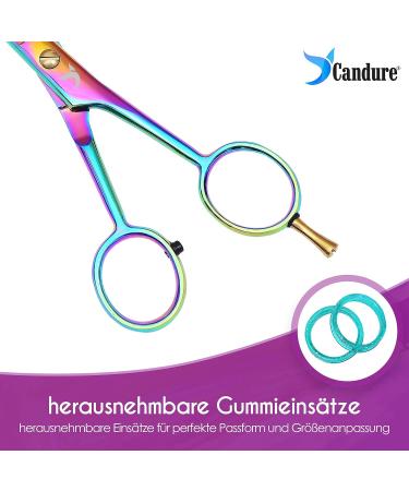 Premium Candure Hairdressing Scissors - Professional 6.5 Hair Cutting Scissors for Men Women & Adults | Extra Sharp Rainbow Design - Buy Online on GoSupps.com