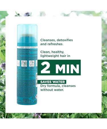 Klorane - Detox Dry Shampoo with Organic Aquatic Mint - All Hair Types Invisible Finish Paraben & Sulfate-Free - 150ml - Buy Online on GoSupps.com