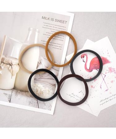 CELLOT 50PCS Elastic Hair Ties for Thick Hair - No Damage Black Hair Ties for Women - Ponytail Holders and Hair Accessories for Girls - 8cm Diameter (50 Count) - Buy Online on GoSupps.com