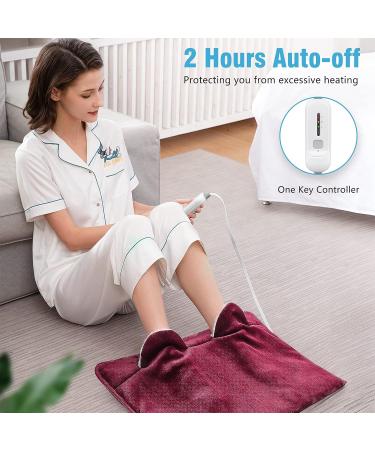 Electric Heated Foot Warmer | Soft Flannel | 2h Auto Off | 3 Temp Settings | Pain Relief | Full Body Use for Feet, Hands, Back | Pocket Design | 16 x 22 | Red - Buy Online on GoSupps.com