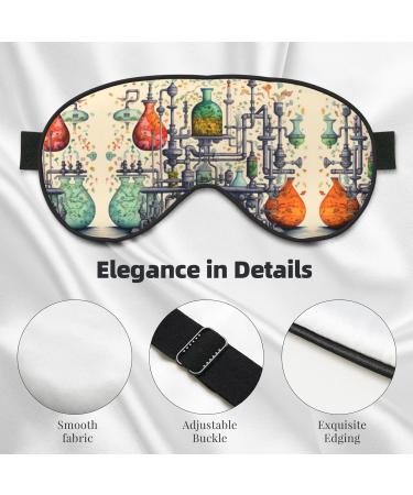 Chemistry Print Unisex Eye Mask - Soft Comfort Sleep Shade for Travel Yoga & Shift Work - Black - Buy Online on GoSupps.com