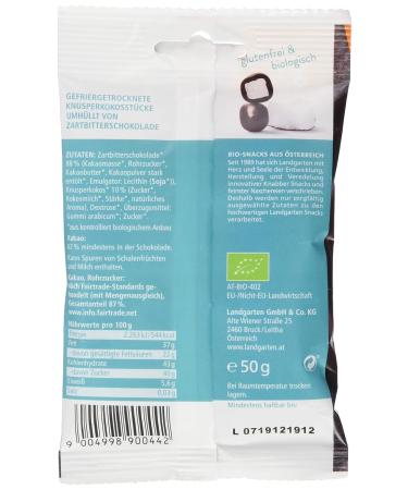 Buy Landgarten Vegan Organic Coconut in Dark Chocolate - 50g Pack | Delicious & Guilt-Free Treat - Buy Online on GoSupps.com