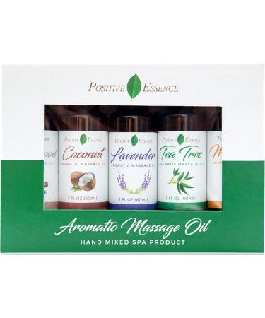 Relaxing Massage Oil Set - 4-Pack Pure Essential Oils for Skin Care | Jojoba Sweet Almond & Vitamin E Body Oil | Ideal for Massage Therapy - Buy Online on GoSupps.com