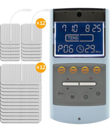 iStim TENS EMS Muscle Stimulator EV-906 - Pain Relief & Muscle Strengthening with Japanese Gelled Electrodes | Buy Internationally - Buy Online on GoSupps.com