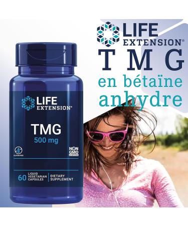Life Extension TMG 500mg 60 Vegan Liquid Capsules Gluten Free Soy Free Vegetarian - Buy Online on GoSupps.com
