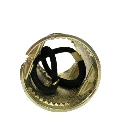 2 Pack Gold Metal Ponytail Hair Rings for Long Hair - Elastic Hair Ties Cuff Bands - Buy Online on GoSupps.com