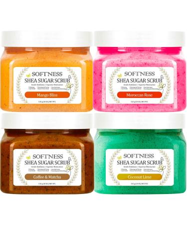 Softness Exotic Mango Bliss: Shea Sugar Body Scrub with Irresistible Scent and Luxurious Exfoliation - Buy Online on GoSupps.com