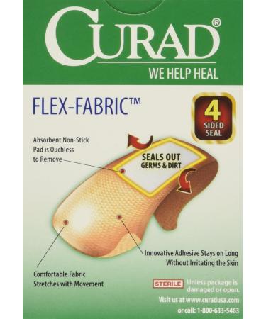 Curad Flex-Fabric Bandages 3/4 x 3 - 30 Count (Pack of 4) - Buy Online on GoSupps.com