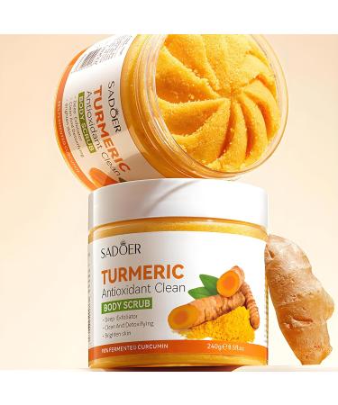 Turmeric Deep Cleansing Scrub - Moisturizing Body Exfoliator (8.5 fl. oz) | Shop Internationally - Buy Online on GoSupps.com