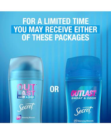 Secret Outlast Antiperspirant Deodorant for Women Sweat & Odor Protection PH Balancing Minerals Invisible Solid Completely Clean Scent Travel Size 0.5 oz Completely Clean 0.5 Ounce (Pack of 1) - Buy Online on GoSupps.com