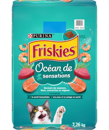 Friskies Seafood Sensations Dry Cat Food Salmon Tuna Shrimp & Seaweed - 7.26 kg Bag - Buy Online on GoSupps.com
