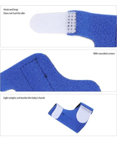 Baby Finger Guard Thumb Stabilizer XS - Breathable Velvet Fabric, Skin-Friendly Support Brace in Blue - Buy Online on GoSupps.com