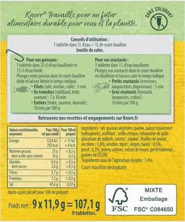 Knorr Court-Bouillon Fine Herbs 9 Cubes 107 g Pack of 4 - Buy Online on GoSupps.com