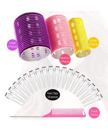 37-Piece Aluminium Thermal Hair Rollers Set with Duckbill Hair Clips and Comb - Self Grip Hair Rollers in 3 Sizes - Hairdressing Styling Tool for Men and Women - Random Color (0.98 Inch, 1.42 Inch, 1.8 Inch) - Buy Online on GoSupps.com
