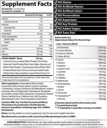 NDS Nutrition Amplify Smoothie Premium Whey Protein Powder Shake - Vanilla (30 Servings) - Build Lean Muscle, Gain Strength, Lasting Energy, Lose Fat - Buy Online on GoSupps.com