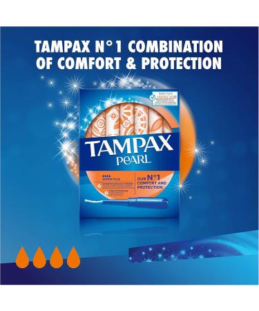 Buy Tampax Pearl Super Plus 18 - Super Absorbent Tampons for Ultimate Comfort | International Shipping Available - Buy Online on GoSupps.com