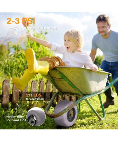 Bonnlo Beach Wheels 9 Replacement Balloon Sand Tires - 2 Pack for Kayak Dolly, Canoe Trolley, Beach Cart, Wagon, Garden Cart, Fishing Cart - 0.86 Diameter Axle Wheels - Buy Online on GoSupps.com