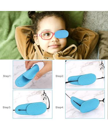LUTER 6 Pi ces Cache Oeil pour Lunettes R utilisable Cache Oeil pour Couvrir l'Oeil Gauche Droit Am liorer la Vision pour Enfants et Adultes Oeil Paresseux Amblyopie Strabisme (Bleu M dium) - Buy Online on GoSupps.com