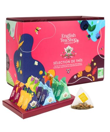 English Tea Shop - Organic teas gift set - Assortment of 6 teas to gift in a gift box of 12 teas - Women's gift box Selection