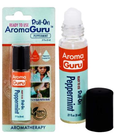 Aromatherapy Roll-On and Dropper Essential Oils Lavender Relax Muscle Ease & Tea Tree 2-ct Sets (Peppermint Roll-On)
