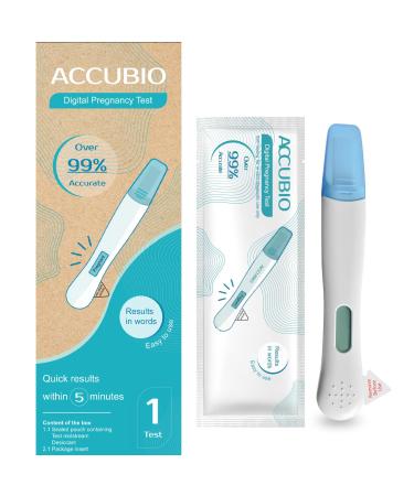 Digital Pregnancy Test Over 99% Accurate Fertility Test Results Within 5 Minutes Individually Wrapped HCG Pregnancy Test Sensitive Home Early Detection 25mIU/mL 1Test 1count